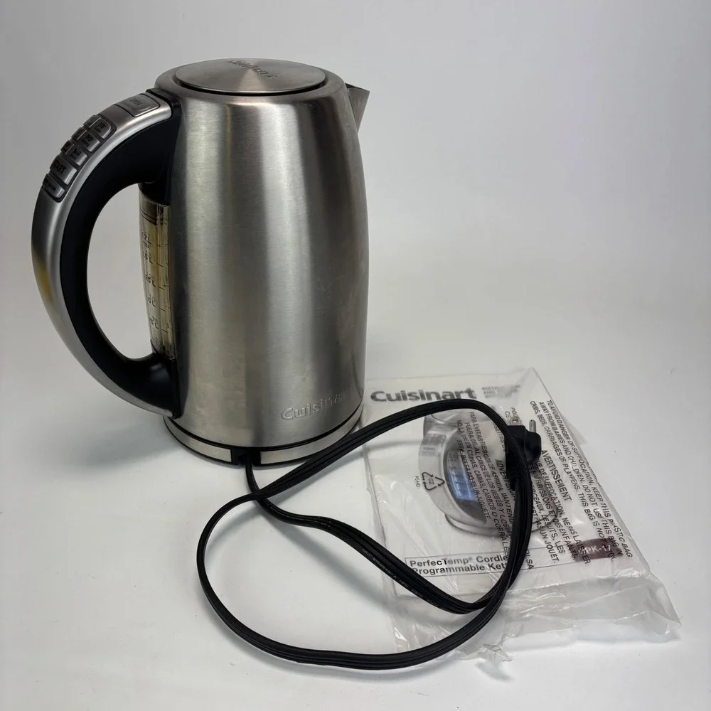Cuisinart Electric Kettle CPK-17 Silver Stainless Steel 1.7L Programmable Tea